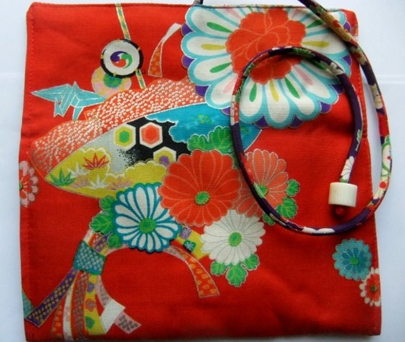 女の子着物で作った和風お財布　あ６００ 5枚目の画像