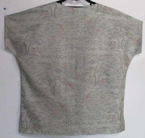 ４３１３　送料無料　色大島紬で作ったTシャツ 10枚目の画像
