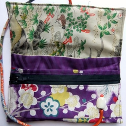 花柄の着物で作った和風お財布　あ７９７ 3枚目の画像