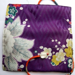 花柄の着物で作った和風お財布　あ７９７ 5枚目の画像