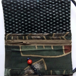 柿渋染の半纏柄と五月旗で作った和風お財布　０１５ 3枚目の画像