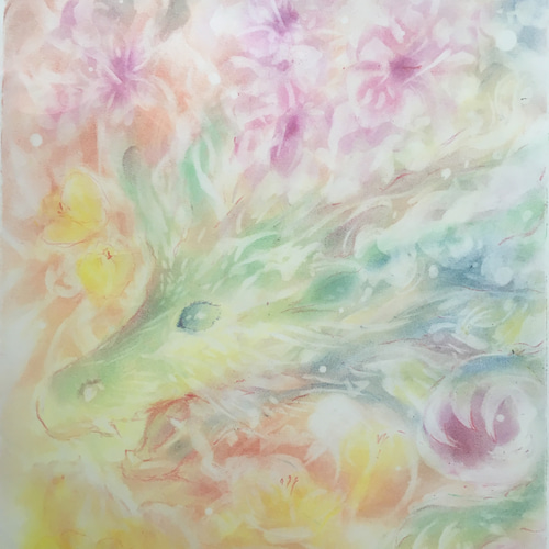 世界に1枚！貴方だけのエネルギーアート【15cm角】 絵画 いなば 通販