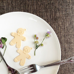 【2点セット】懐かしいクッキー感♪可愛い3Dプリンター製作スマイルマンハンドメイド素材チャームプレゼント子供キーホルダー 3枚目の画像