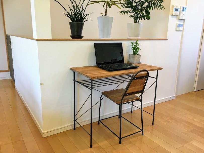W90×D45×H70　棚付きデスク　アイアン