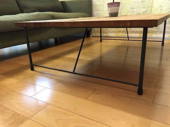 アイアン ローテーブル W150×D80×H32 3枚目の画像
