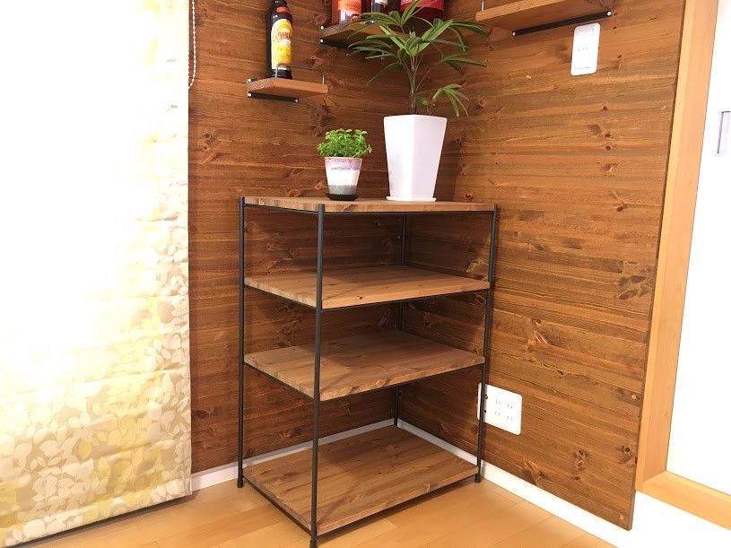 W60×D40×H90　シェルフ　オーダー可　アイアン棚・シェルフ・ラック