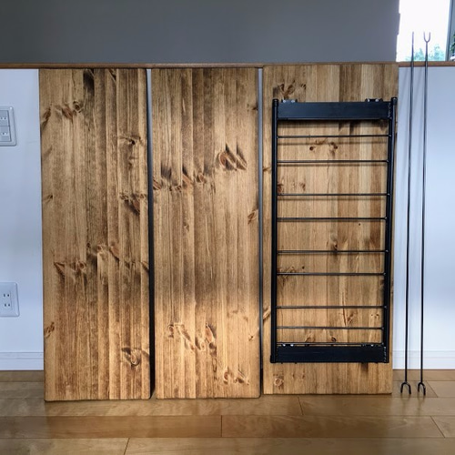 シェルフ　オーダー制作 楽天市場】DIY組立キット ラダーシェルフ（奥行ワイド）◇国産杉