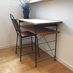 NEW】【引取可能】アトリエテーブル 棚1枚 幅100cm ウォルナット