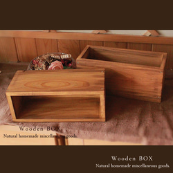 [送料無料]☆2点セット☆アンティーク風 木箱 ボックス 木製 3枚目の画像
