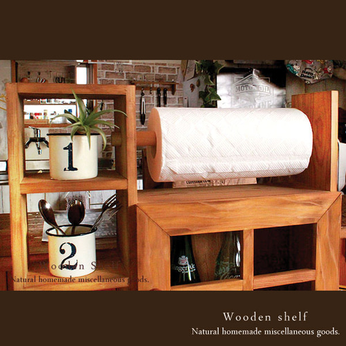送料無料]ハンドメイド アンティーク風 シェルフ 木製 棚 扉付き