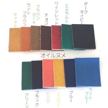 3つ折りコンパクトウォレット（ブルー）　オイルヌメ