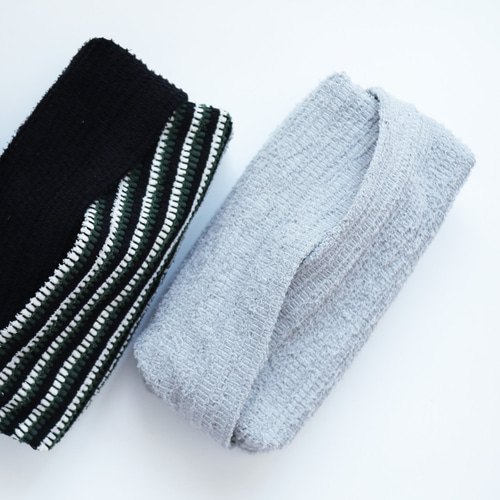 再販】裂織ボックスティッシュカバー ライトグレー手織り 無地 その他