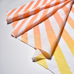 手ぬぐい|ダイアゴナルストライプ(オレンジグラデ―ション)　浜松注染　本染　綿100％　日本製 3枚目の画像