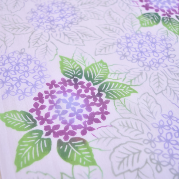 浜松注染 | 紫陽花(ブルーグレー)　手ぬぐい　本染　綿100％　日本製 3枚目の画像