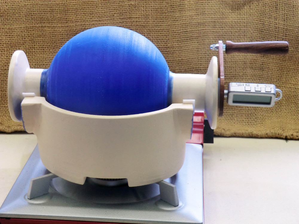 陶器製遠赤外線コーヒー焙煎器（ロースター）　珈悦Candy（こうえつ）　「青色」（焙煎機）