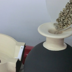 陶器製遠赤外線コーヒー焙煎器（ロースター）　珈悦Candy（こうえつ）　「黄色」（焙煎機） 5枚目の画像