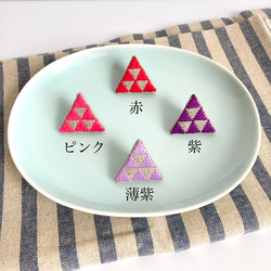 ▲△カラフル！さんかくピンバッジブローチ△▲ 3枚目の画像