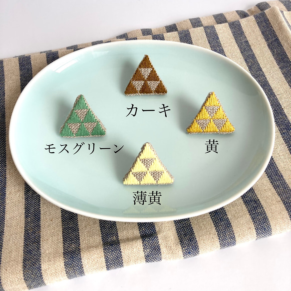 ▲△カラフル！さんかくピンバッジブローチ△▲ 4枚目の画像