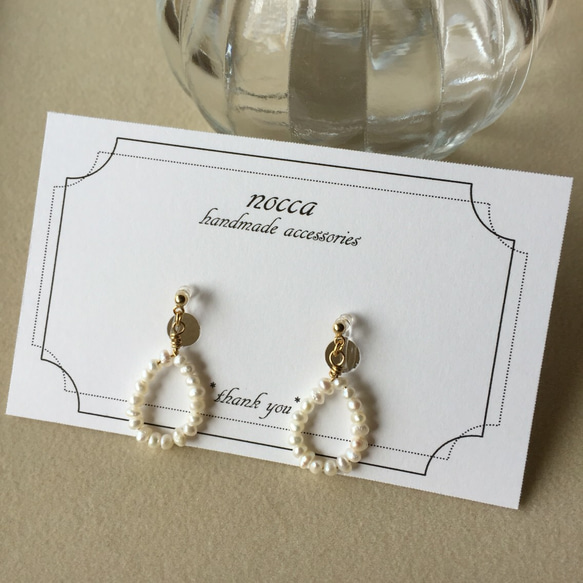 【再販】pearl drop earring/pierce 淡水パールしずくイヤリング/ピアス 2枚目の画像