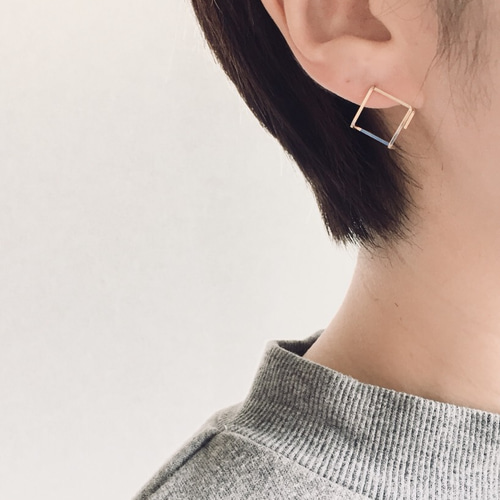 フェイク立方体ピアス （小）14kgf ピアス（その他） Parca 通販