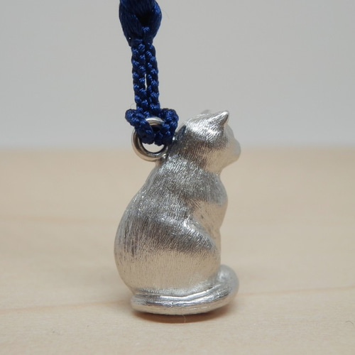 925刻印　レア品　銀製　猫　根付　20g 東な7-0329☆2F SV925猫の根付 (※受注制作) その他アクセサリー bon bon