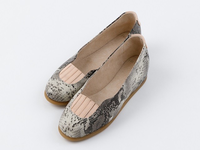 ハンモックパンプス『elastic』　パイソン×ヌメ