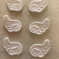 ミニミニ天使の羽３枚アイロンワッペン 5枚目の画像
