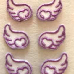 ミニミニ天使の羽３枚アイロンワッペン 6枚目の画像