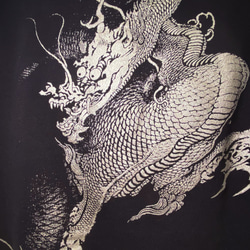 カーディガンに最適　和柄　手染め京友禅ドラゴンパーカー 3枚目の画像