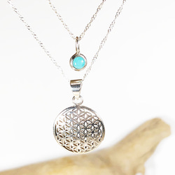 【ARDANI energy jewelry】FLOWER OF LIFEフラワーオブライフシルバーペンダントトップ（小 3枚目の画像