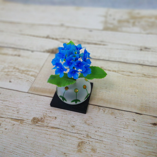 紫陽花：パンフラワー╱粘土の花╱クレイフラワー╱ミニ