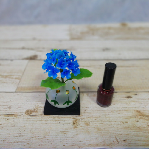紫陽花：パンフラワー╱粘土の花╱クレイフラワー╱ミニ