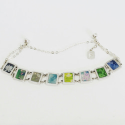 【送料無料】silver925 □flowerphoto bracelet 1枚目の画像