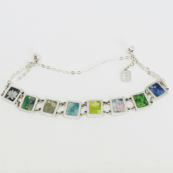 【送料無料】silver925 □flowerphoto bracelet 2枚目の画像