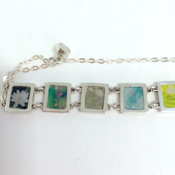 【送料無料】silver925 □flowerphoto bracelet 3枚目の画像