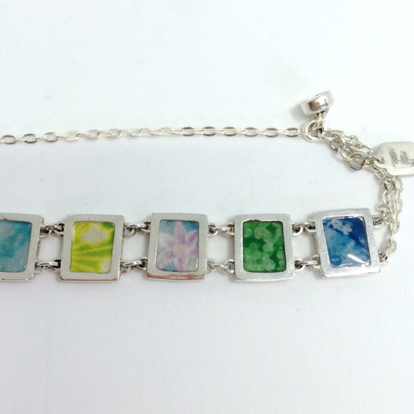 【送料無料】silver925 □flowerphoto bracelet 4枚目の画像