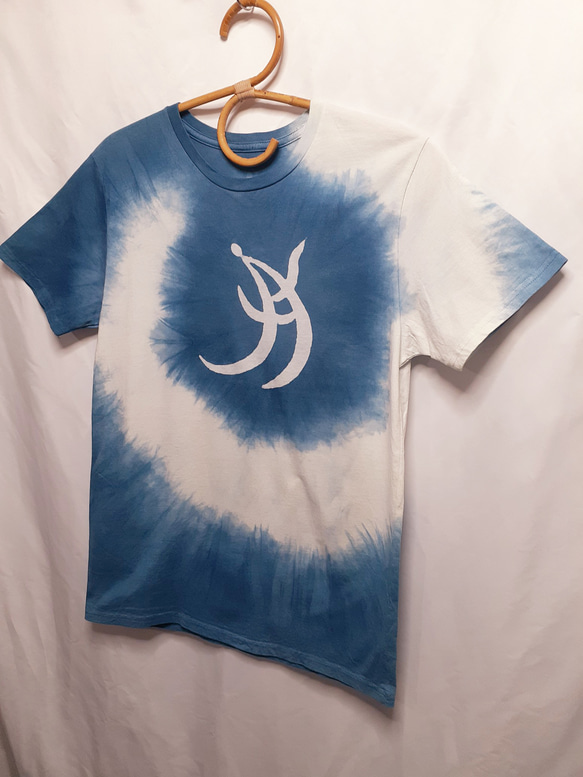 手書き＆手染めTシャツ（藍染） 2枚目の画像