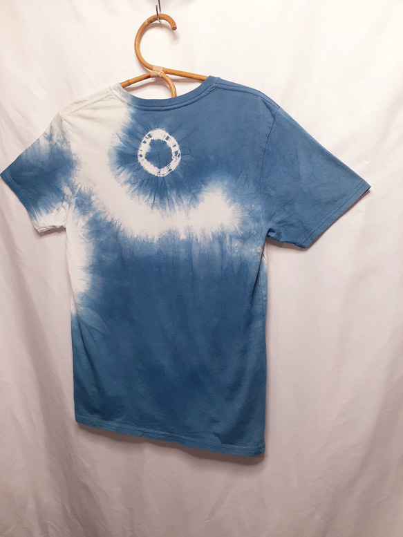 手書き＆手染めTシャツ（藍染） 5枚目の画像