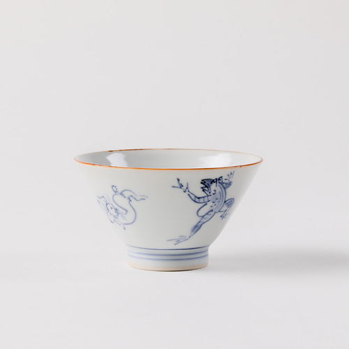 染付 鳥獣戯画「酒碗～煎茶碗にも」 京焼・清水焼 おちょこ