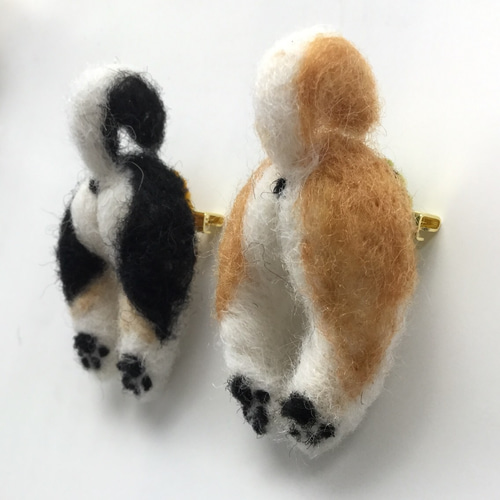 受注作製】柴犬おケツブローチ 羊毛フェルト pim-pom(ピムポム