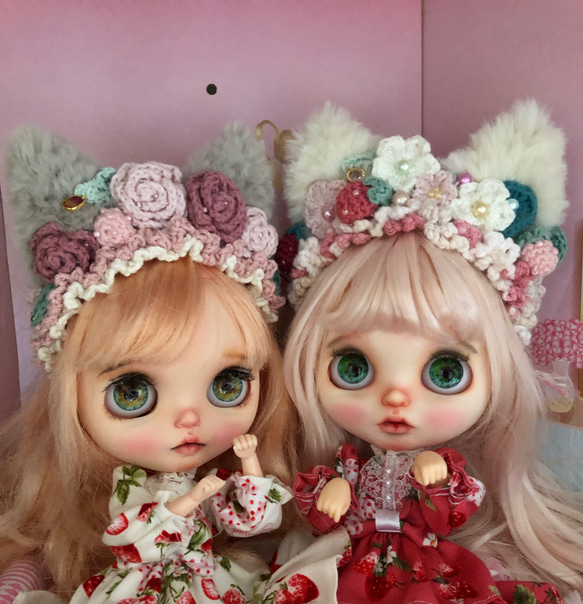 【SALE／37%OFF】 ネオブライス 猫耳＆お花 毛糸のヘッドドレス アイシードール その他