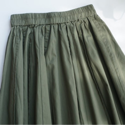 スカート　コットン　ロングプリーツスカート　フレアスカート　裾フリー 1枚目の画像