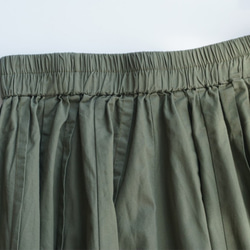 スカート　コットン　ロングプリーツスカート　フレアスカート　裾フリー 4枚目の画像