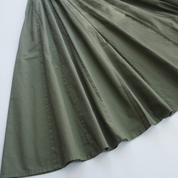 スカート　コットン　ロングプリーツスカート　フレアスカート　裾フリー 5枚目の画像