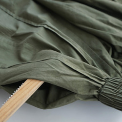 スカート　コットン　ロングプリーツスカート　フレアスカート　裾フリー 7枚目の画像