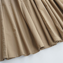 スカート　コットン　ロングプリーツスカート　フレアスカート　裾フリー 3枚目の画像