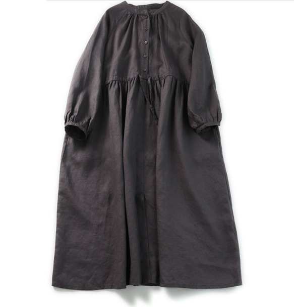 ハンドメイドリネン麻ワンピース