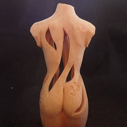 出品者作 『 陽炎 』オリジナル 木彫刻 アート トルソ 裸婦 芸術
