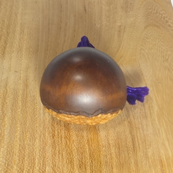 木彫刻 根付『 栗 大 』 柘植 彫刻 木彫り くり 植物 秋 彫刻 佐藤史隆