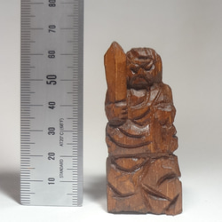 木彫刻 小さな仏像 『 不動明王 座像 』 不動　仏像彫刻　アート　殴り彫り 7枚目の画像